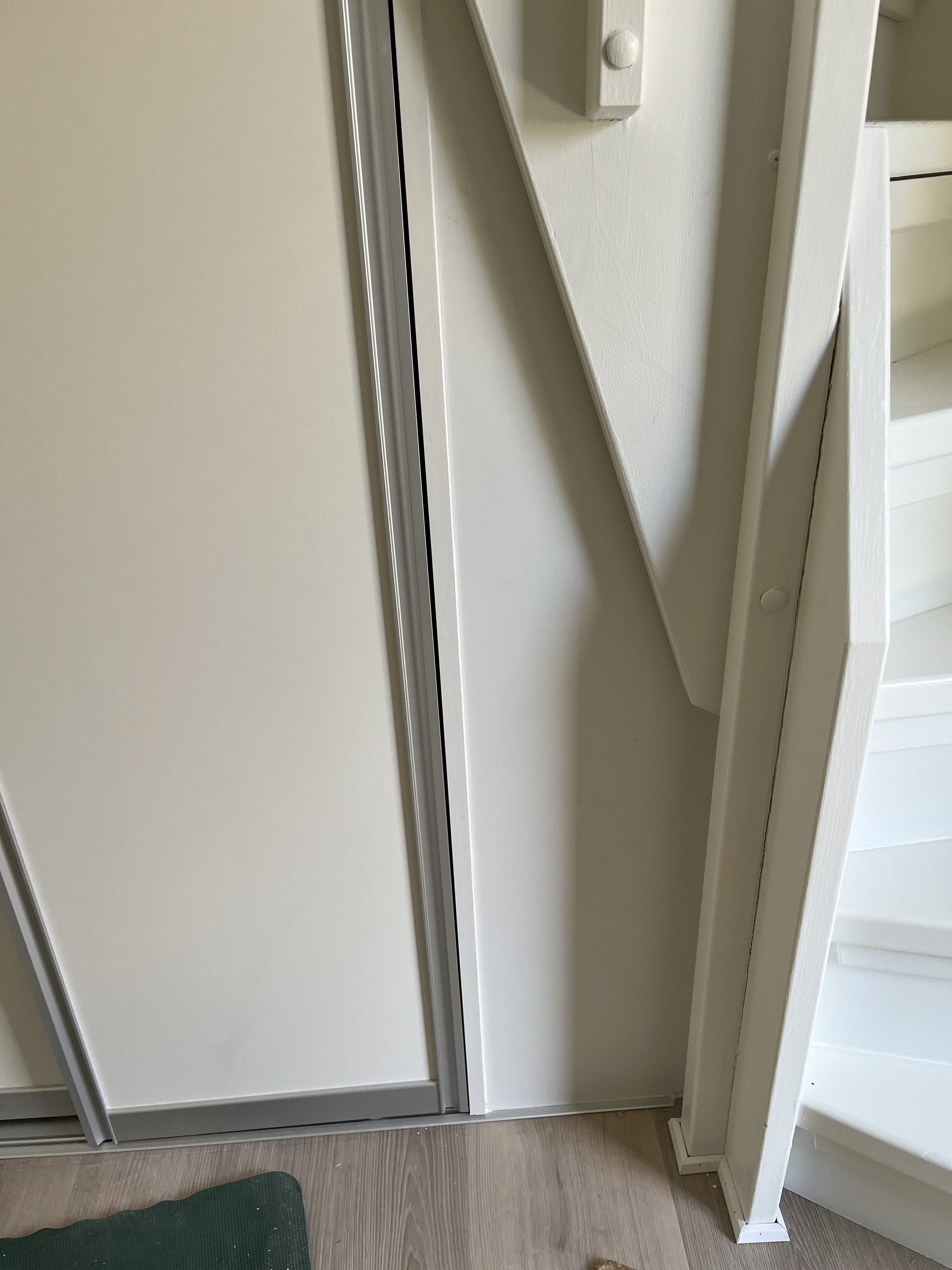 Same wardrobe, closer view of the angled corner